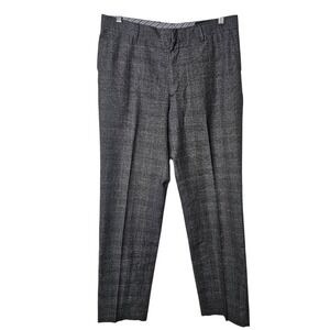 Banana Republic Charcoal Gray Plaid Dress Pants Menswear Office Career Trouser ~